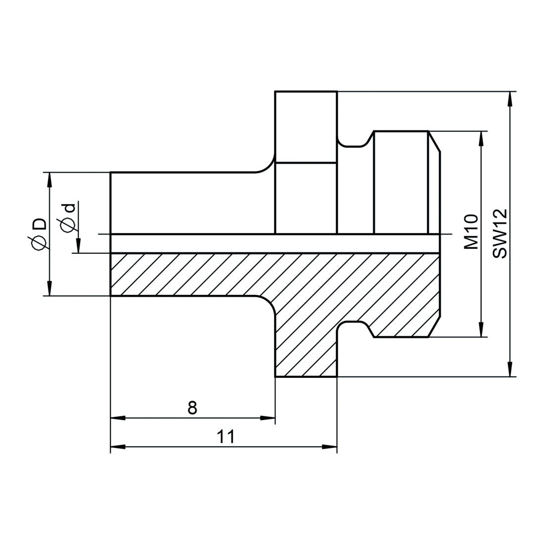 Gesipa Ersatzteil Mundstück V-17/45 für neue Ausführung der Andrückvorrichtung