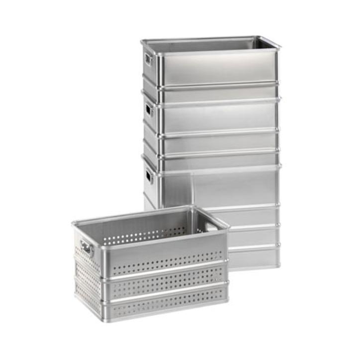Gmöhling Stapelkasten A 152 gelocht 80l Aluminium