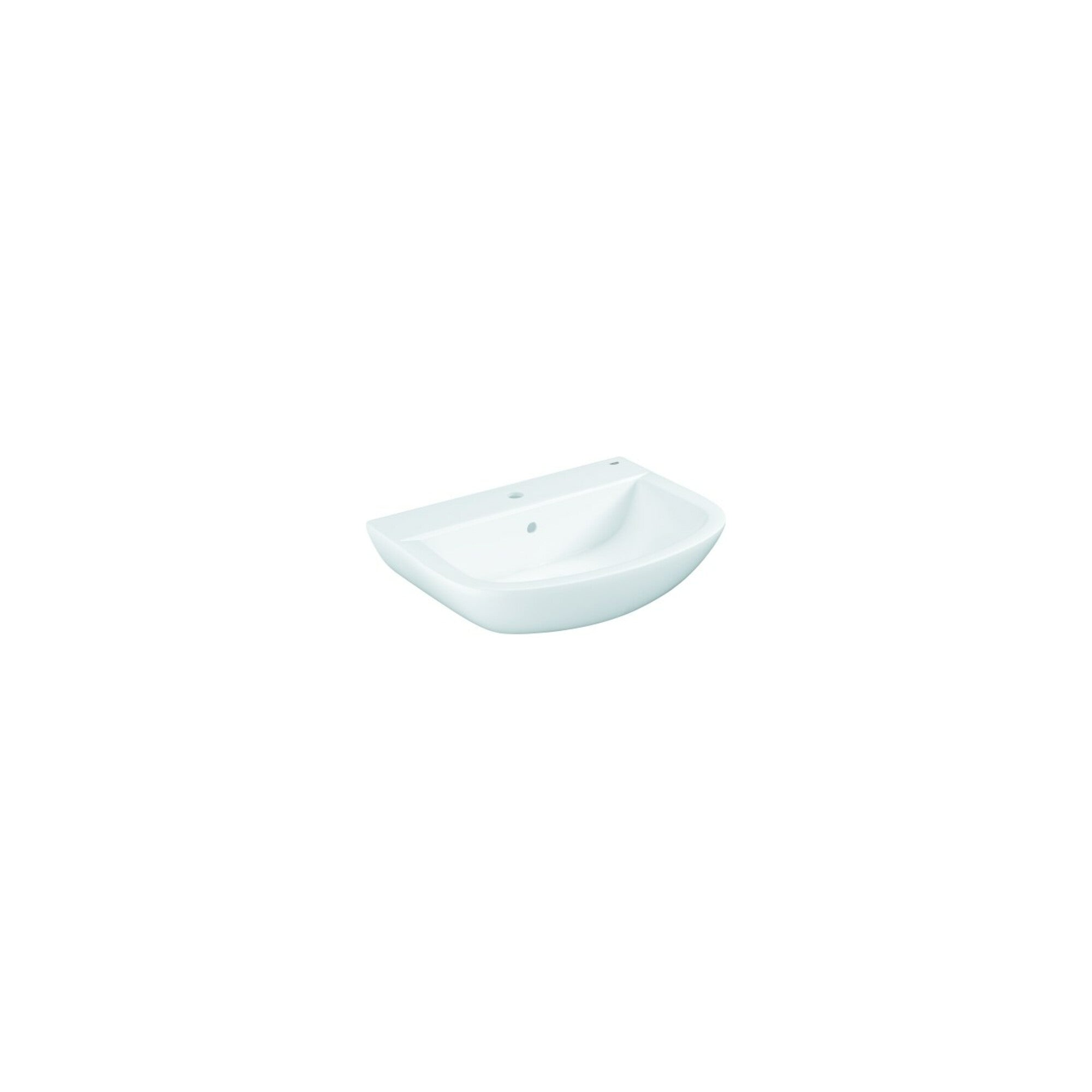 Grohe Waschtisch Bau Keramik 64,6x46,8cm, 1 HL, m ÜL, wandhängend, alp-we