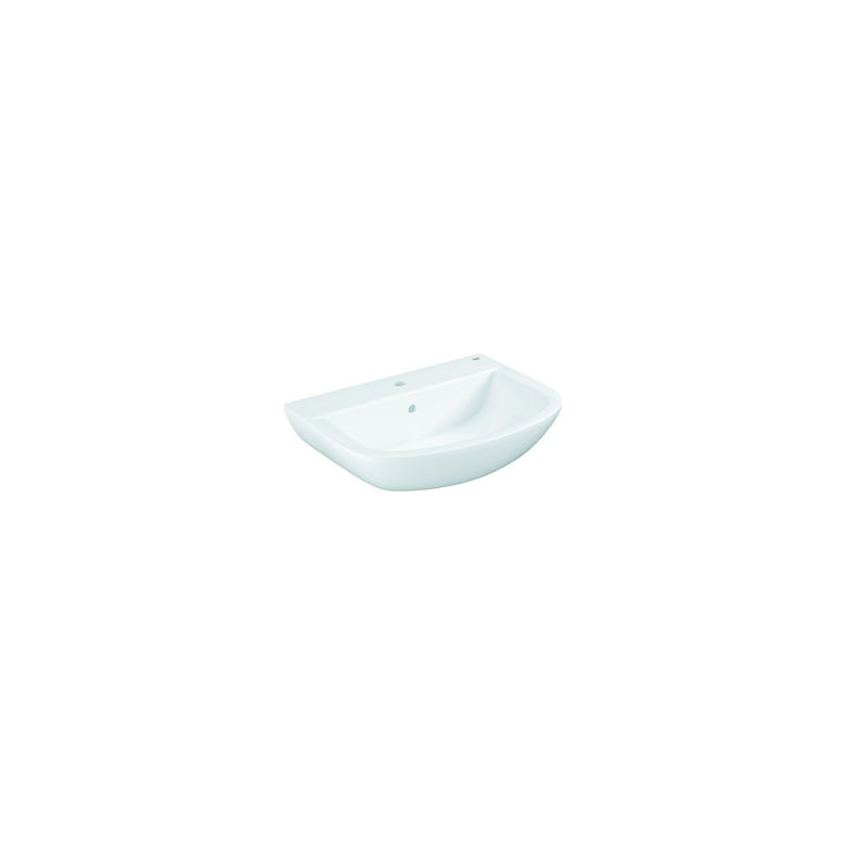 Grohe Waschtisch Bau Keramik 64,6x46,8cm, 1 HL, m ÜL, wandhängend, alp-we