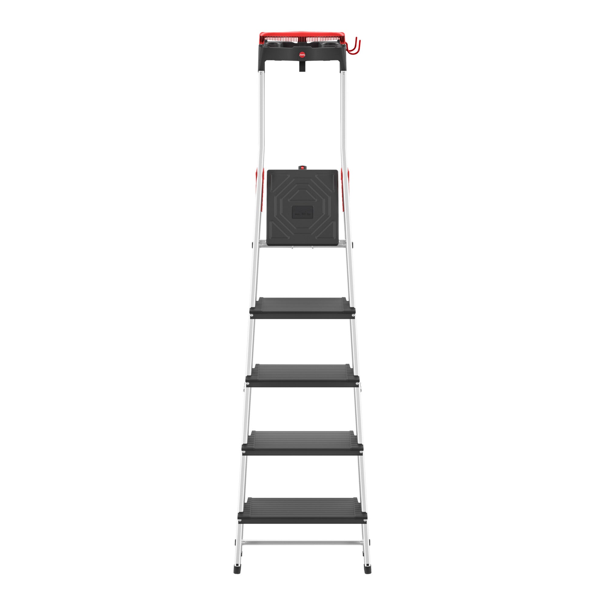 Hailo L100 TopLine, Alu-Sicherheits-Stehleiter, 5 Stufen
