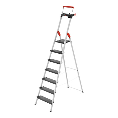 Hailo L100 TopLine, Alu-Sicherheits-Stehleiter, 7 Stufen