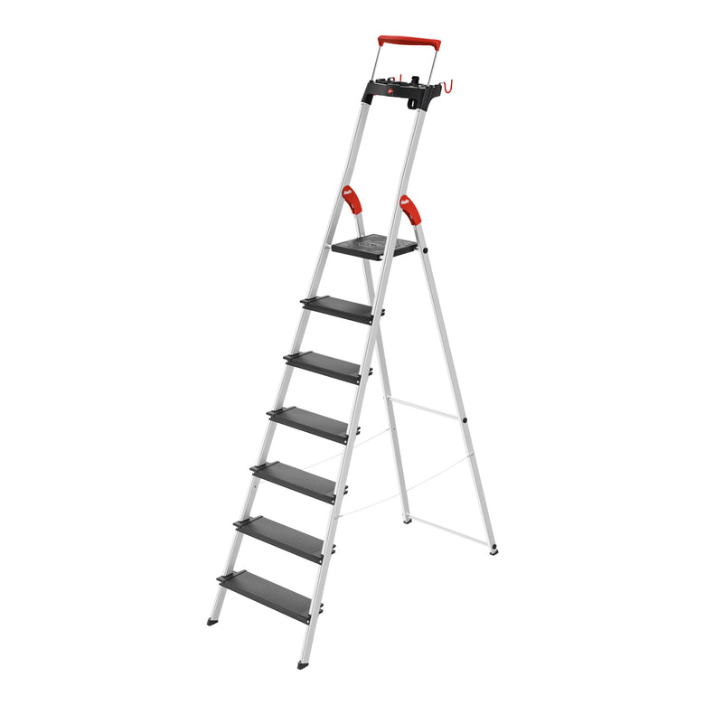 Hailo L100 TopLine, Alu-Sicherheits-Stehleiter, 7 Stufen