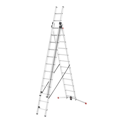 Hailo S100 ProfiLOT, Aluminium Kombileiter 3-teilig, 3x12 Sprossen