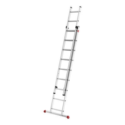 Hailo S80 ProfiStep duo, Aluminium-Schiebeleiter 2-teilig, 2x9 Sprossen