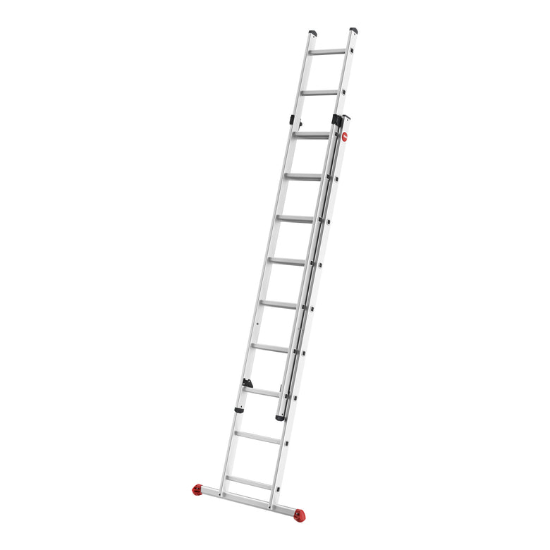 Hailo S80 ProfiStep duo, Aluminium-Schiebeleiter 2-teilig, 2x9 Sprossen