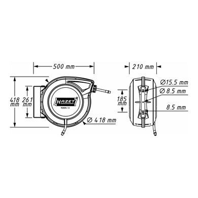 HAZET Druckluftschlauch 10 m, 10 mm ⌀ 9040N-1010, 10 m