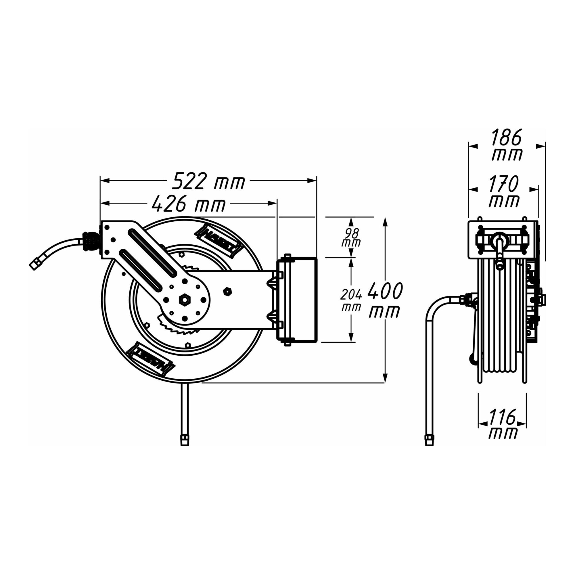 HAZET Druckluftschlauch 20 m, 10 mm ⌀ 9040N-1020, 20 m