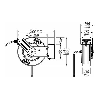 HAZET Druckluftschlauch 20 m, 10 mm ⌀ 9040N-1020, 20 m