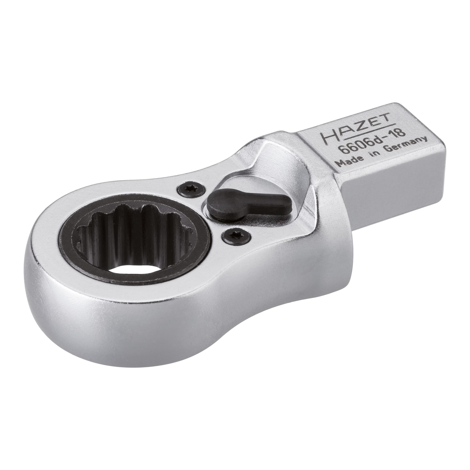 HAZET Einsteck-Ratschen-Ringschlüssel 6606D-18 Einsteck-Vierkant 14 x 18 mm
