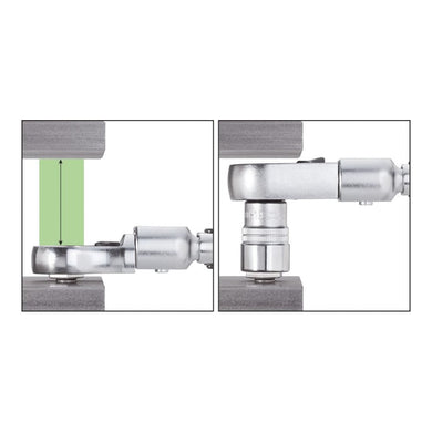 HAZET Einsteck-Ratschen-Ringschlüssel 6606D-18 Einsteck-Vierkant 14 x 18 mm