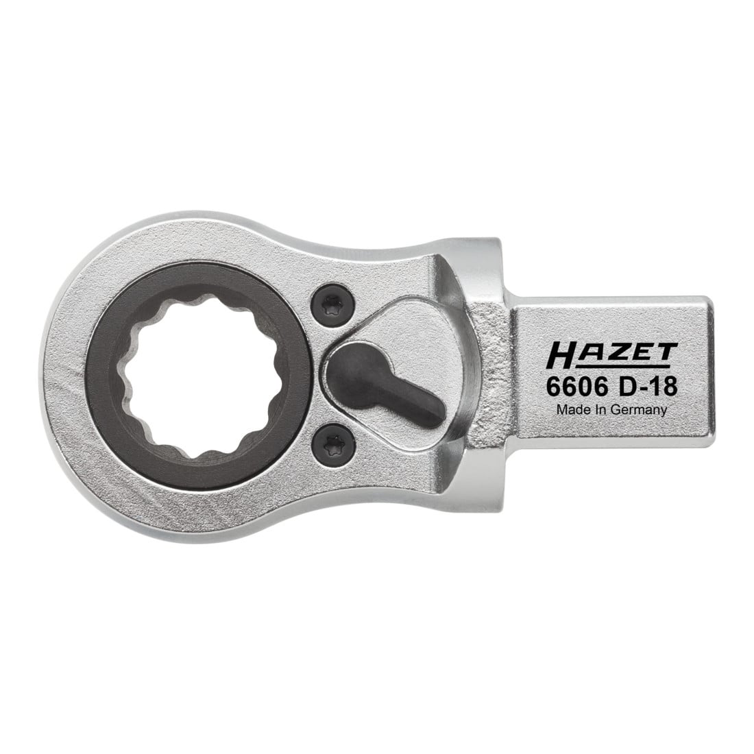 HAZET Einsteck-Ratschen-Ringschlüssel 6606D-18 Einsteck-Vierkant 14 x 18 mm
