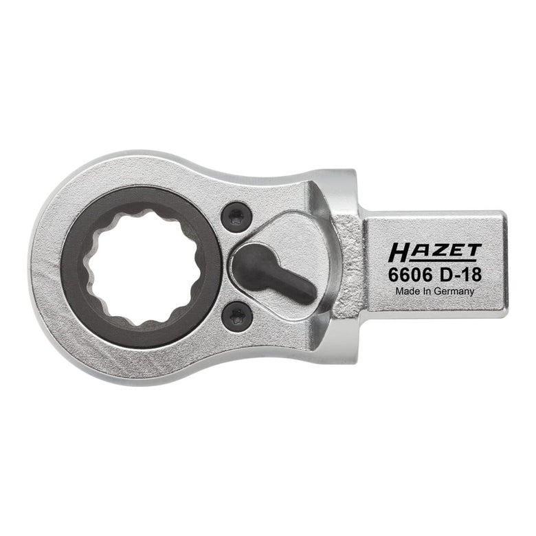 HAZET Einsteck-Ratschen-Ringschlüssel 6606D-18 Einsteck-Vierkant 14 x 18 mm