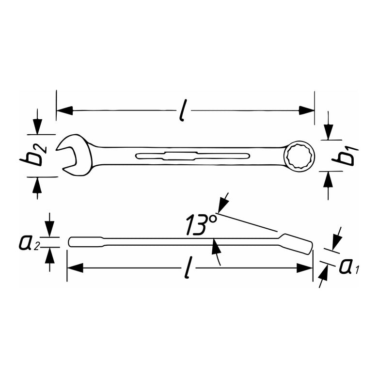 HAZET Knarren-Ring-Maulschlüssel 606-13 13 mm