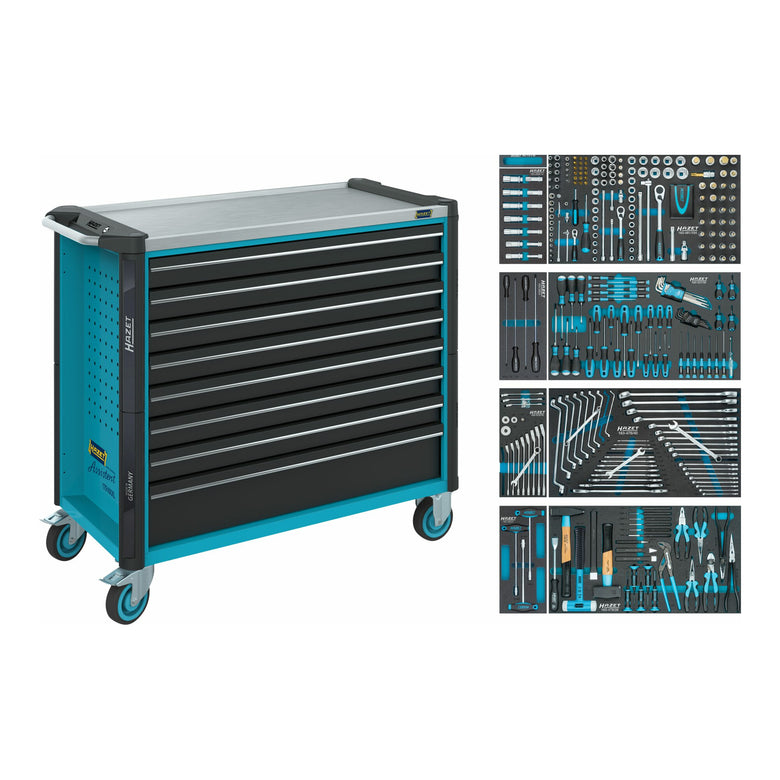 HAZET Werkstattwagen Assistent, flach: 7 x 81 x 870 x 398 mm Schubladen, hoch: