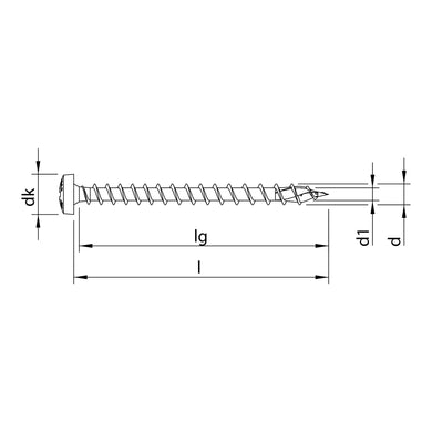 HECO-TOPIX-plus 3,5 x 16, Rundkopf, Pozi-Drive, VVG, A3K 60200 1000 Stk