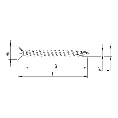 HECO-TOPIX-plus 3,5 x 30, Senkkopf, Pozi-Drive, VVG, A3K 60251 1000 Stk