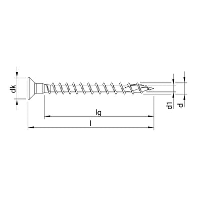 HECO-TOPIX-plus 4,0 x 60, Senkkopf + Kopfbohrung, Pozi-Drive, VVG, A3K 200 Stk