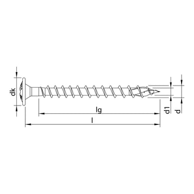 HECO-TOPIX-plus 4,5 x 30, Rückwandschraube, Pozi-Drive, VVG, A3K 500 Stk