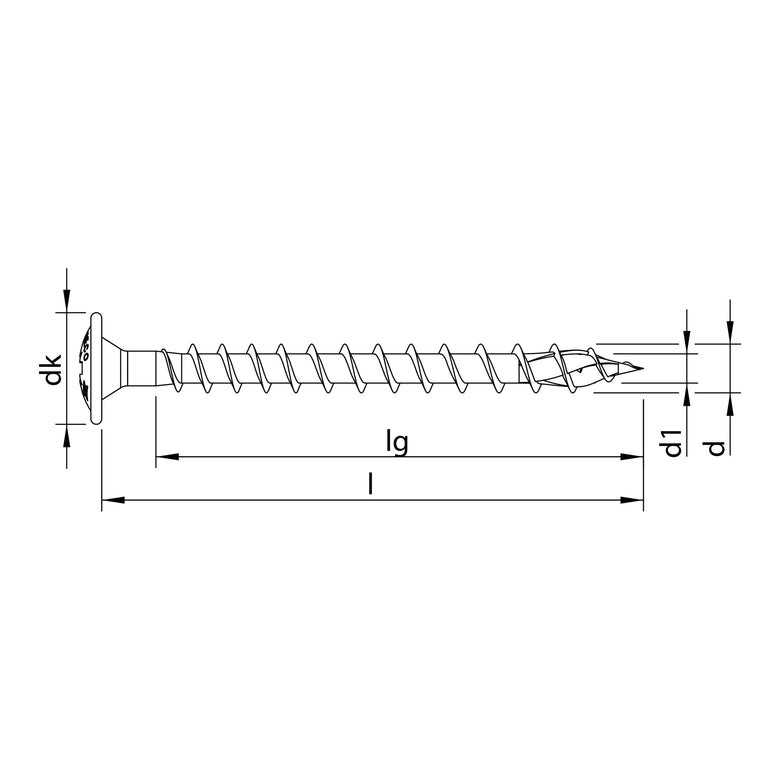 HECO-TOPIX-plus 4,5 x 30, Rückwandschraube, Pozi-Drive, VVG, A3K 500 Stk
