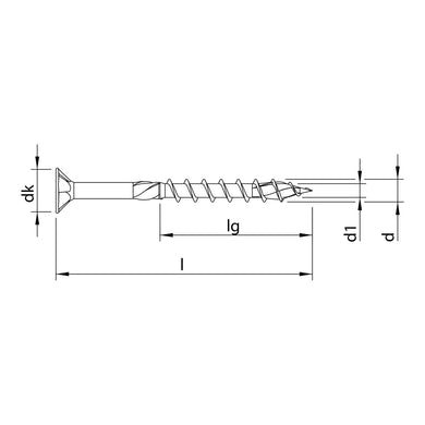 HECO-TOPIX-plus 4,5 x 80, Senkkopf, Pozi-Drive, TG, A3L 200 Stk