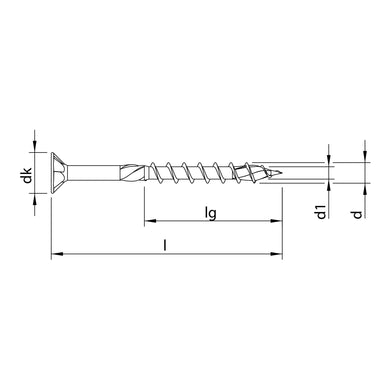 HECO-TOPIX-plus 5,0 x 80, Senkkopf, HECO-Drive, TG, A3K 100 Stk