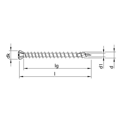 HECO-TOPIX-plus A2 3,5 x 50, Dielenschraube, Linsenkopf, T-Drive, VVG 100 Stk