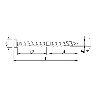 HECO-TOPIX-plus CombiConnect 6,5 x 215, Zylinderkopf, T-Drive, UKG, A3K 100 Stk