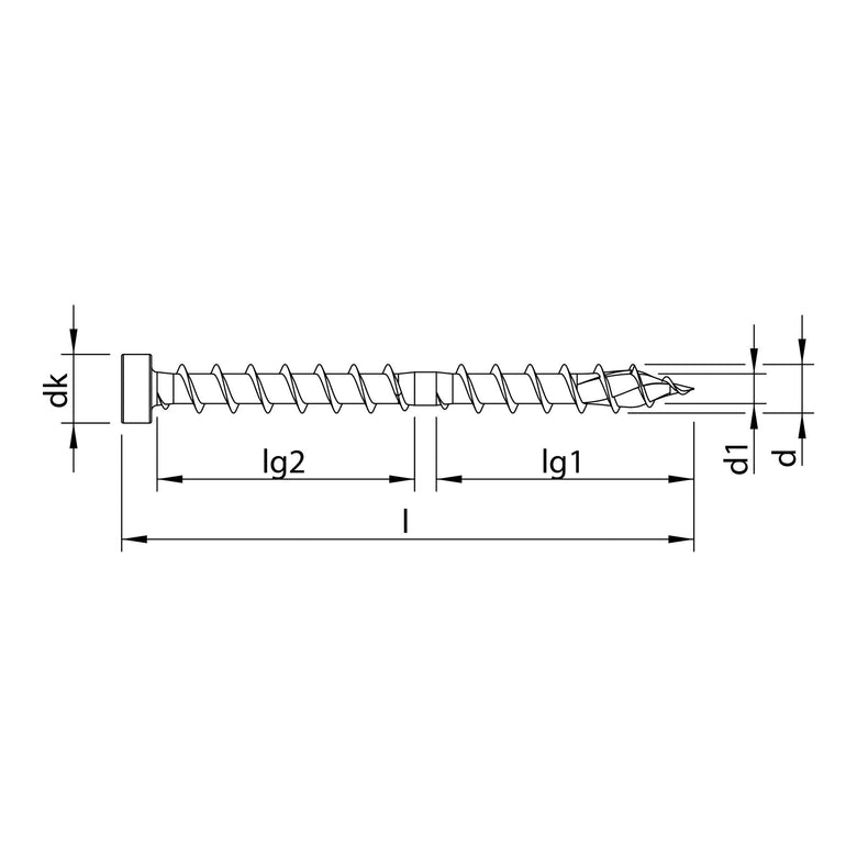 HECO-TOPIX-plus CombiConnect 6,5 x 215, Zylinderkopf, T-Drive, UKG, A3K 100 Stk