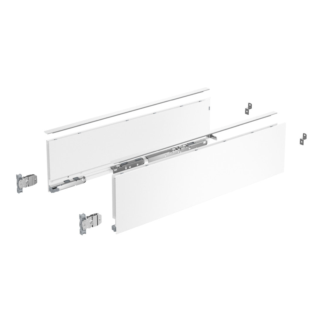 Hettich Zarge AvanTech YOU Set, Höhe 139 mm, NL 350 mm, weiß, links und rechts