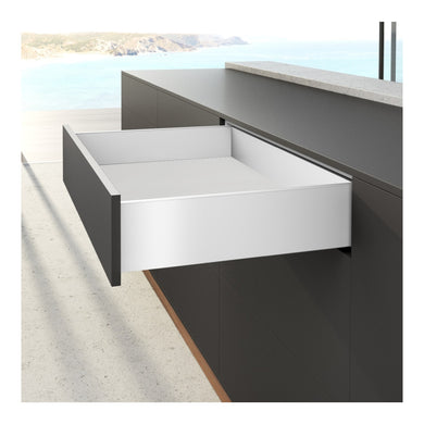 Hettich Zarge AvanTech YOU Set, Höhe 139 mm, NL 350 mm, weiß, links und rechts