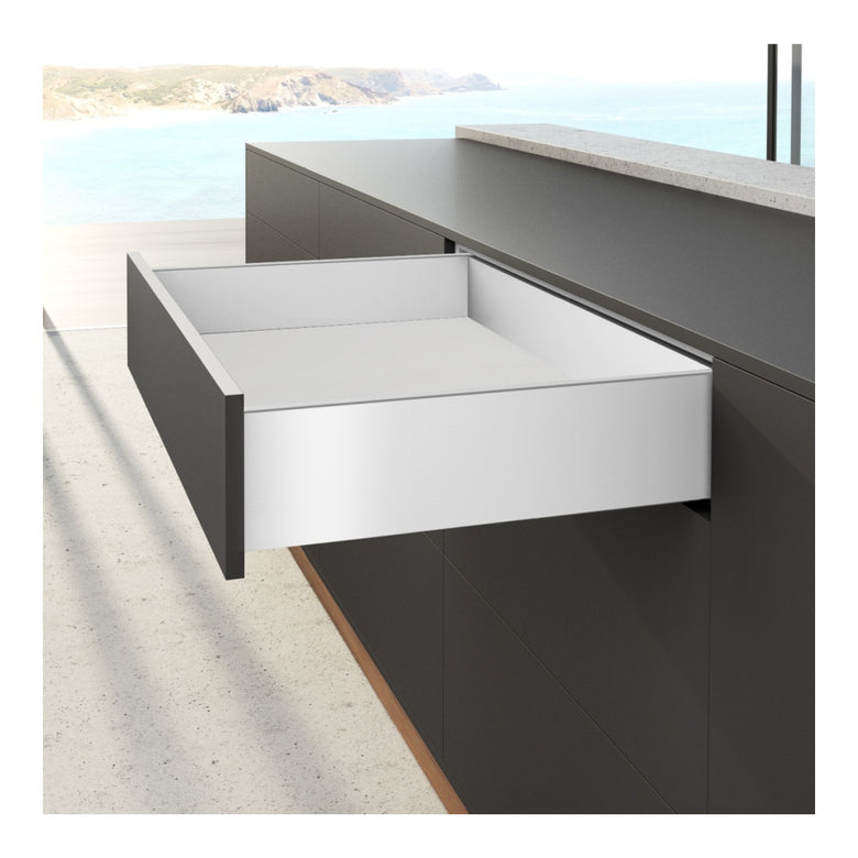 Hettich Zarge AvanTech YOU Set, Höhe 139 mm, NL 350 mm, weiß, links und rechts