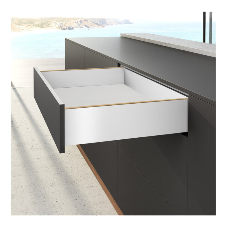 Hettich Zarge AvanTech YOU Set, Höhe 139 mm, NL 350 mm, weiß, links und rechts