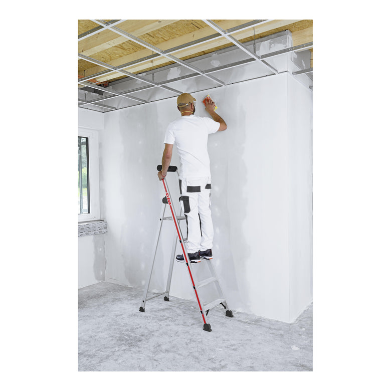 Hymer Stufenstehleiter mit Plattform, einseitig begehbar, 5 Stufen
