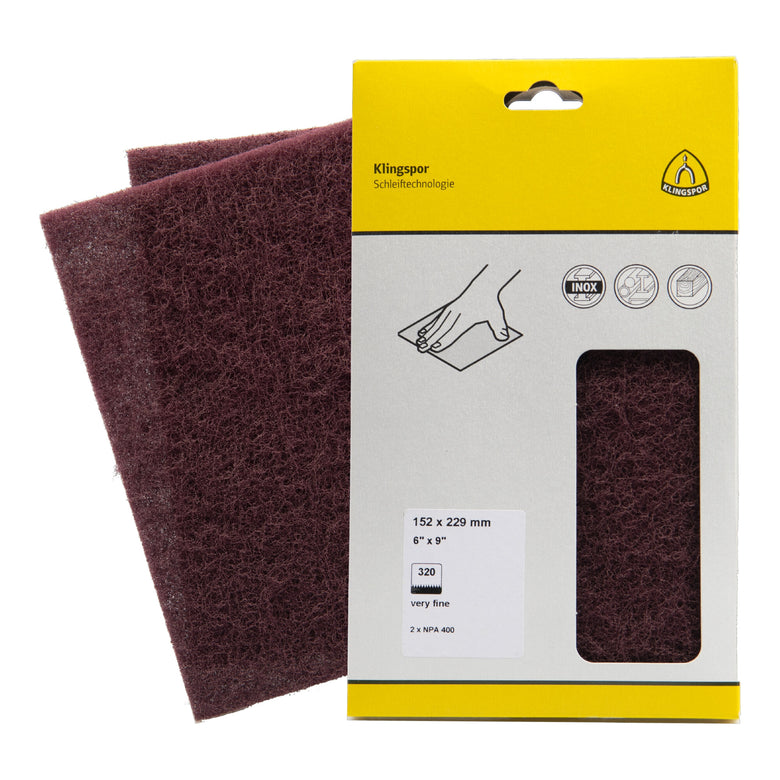 Klingspor NPA 400 Vliesbogen, 152 x 229 mm Very Fine Korund, SB-verpackt im