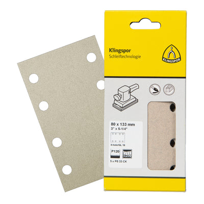 Klingspor PS 33 CK Streifen kletthaftend, 93 x 178 mm Korn 60 Lochform GL17