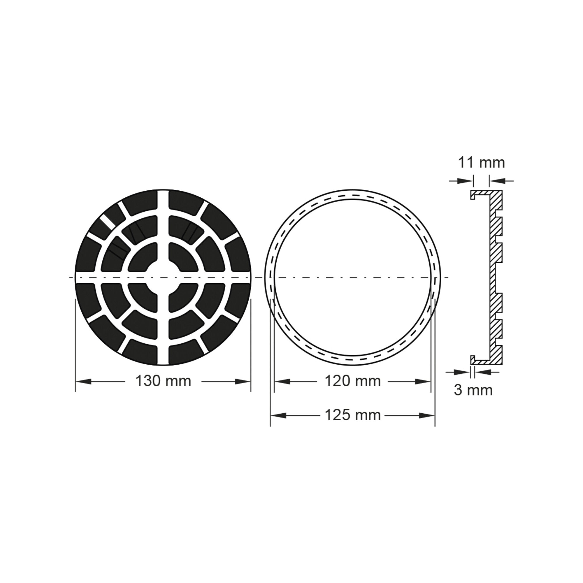 KS Tools Gummiteller 10 für Ravaglioli / Sirio / Space Hebebühnen, Ø 130 mm