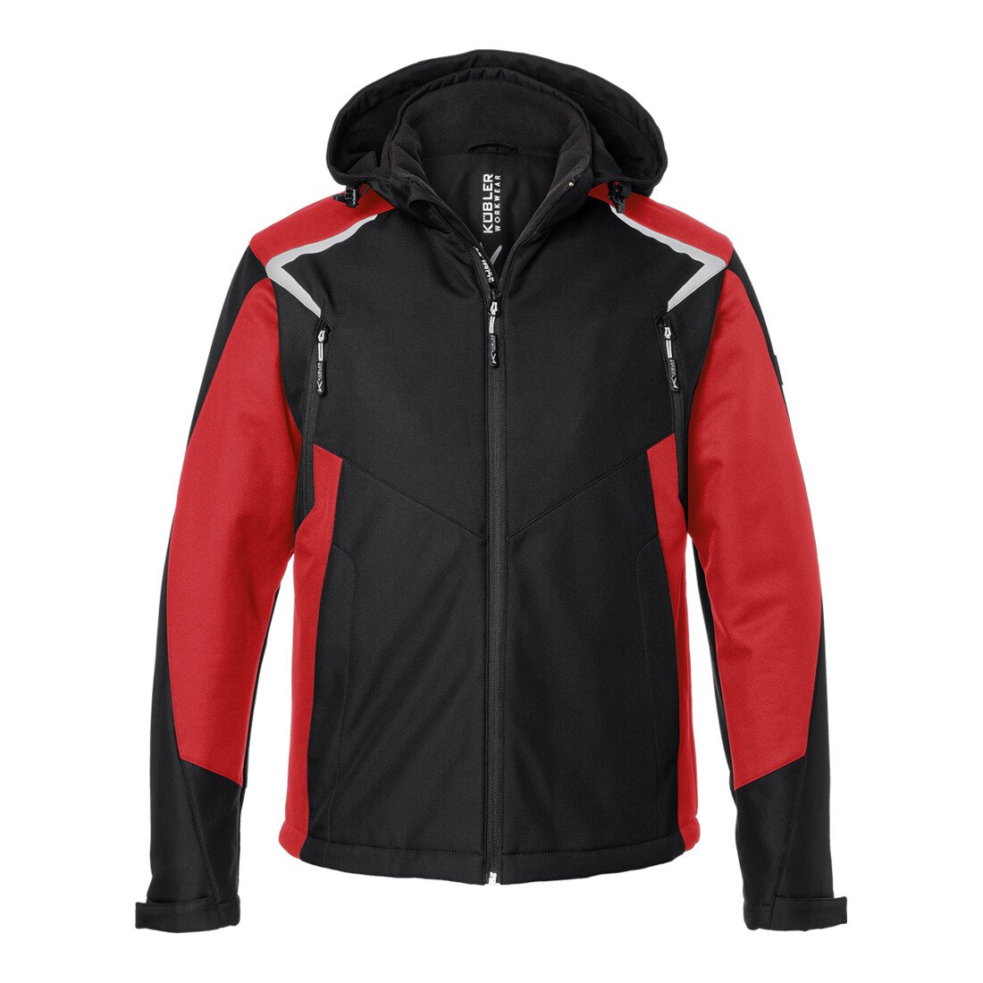 Kübler Jacke Winter Softshell BODYFORCE schwarz/mittelrot Form 1325 Größe S