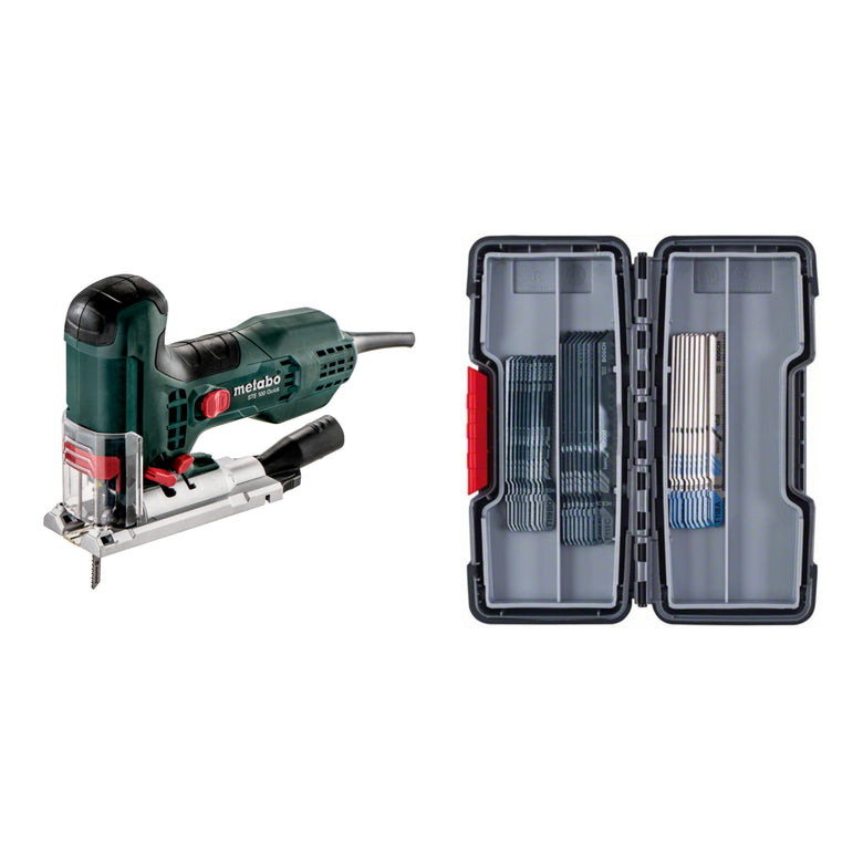 Metabo Stichsäge STE 100 Quick im Kunststoffkoffer + Bosch Stichsägeblatt-Set