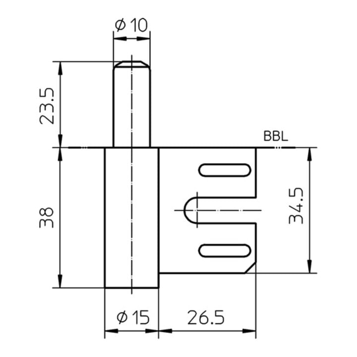 Rahmenteil V 8100 WF STA vern.2-tlg. Stahlzargen Stand.