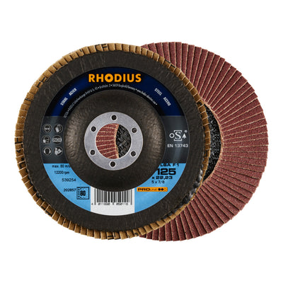 RHODIUS PROline LSA F1 Fächerschleifscheibe 125 x 22,23 mm K80 10 Stk