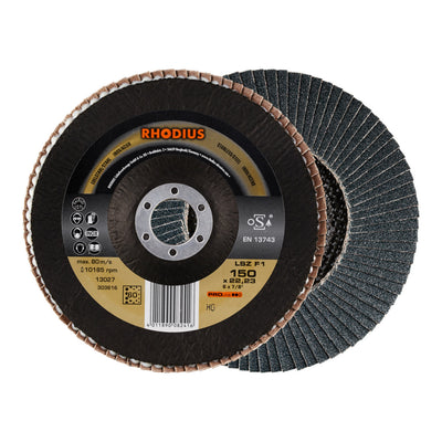 RHODIUS PROline LSZ F1 Fächerschleifscheibe 150 x 22,23 mm K60 10 Stk