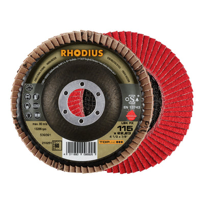 RHODIUS TOPline LSK FK Fächerschleifscheibe 115 x 22,23 mm K60 10 Stk