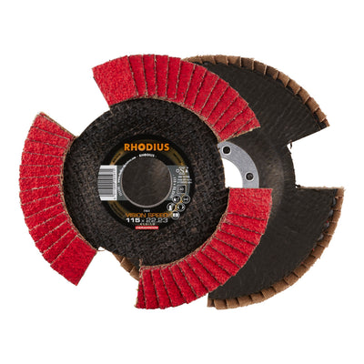 RHODIUS TOPline VISION SPEED Fächerschleifscheibe 115 x 22,23 mm K40 10 Stk