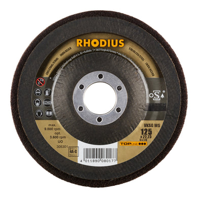 RHODIUS TOPline VKSG WS Vlieskompaktscheibe 125 x 22,23 mm 4A-coarse 2 Stk