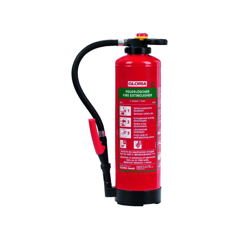 Schaumfeuerlöscher 6l Aufladegerät Brandkl.34 A 144 B m.Wandh.GLORIA