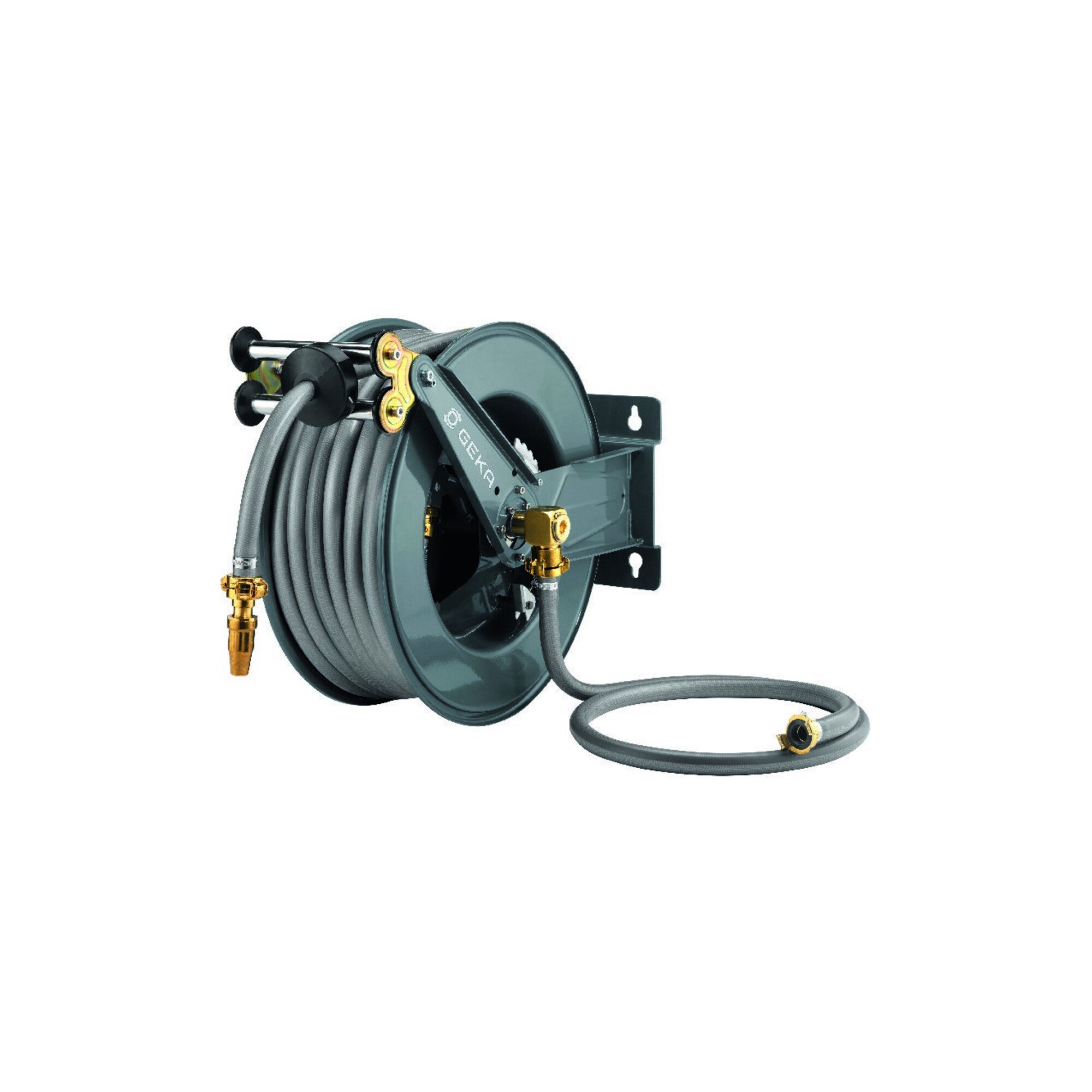 Schlauchaufroller PA30SK f.Wasser L.30m Geh.STA Ausgang G 1 Zoll AG GEKA