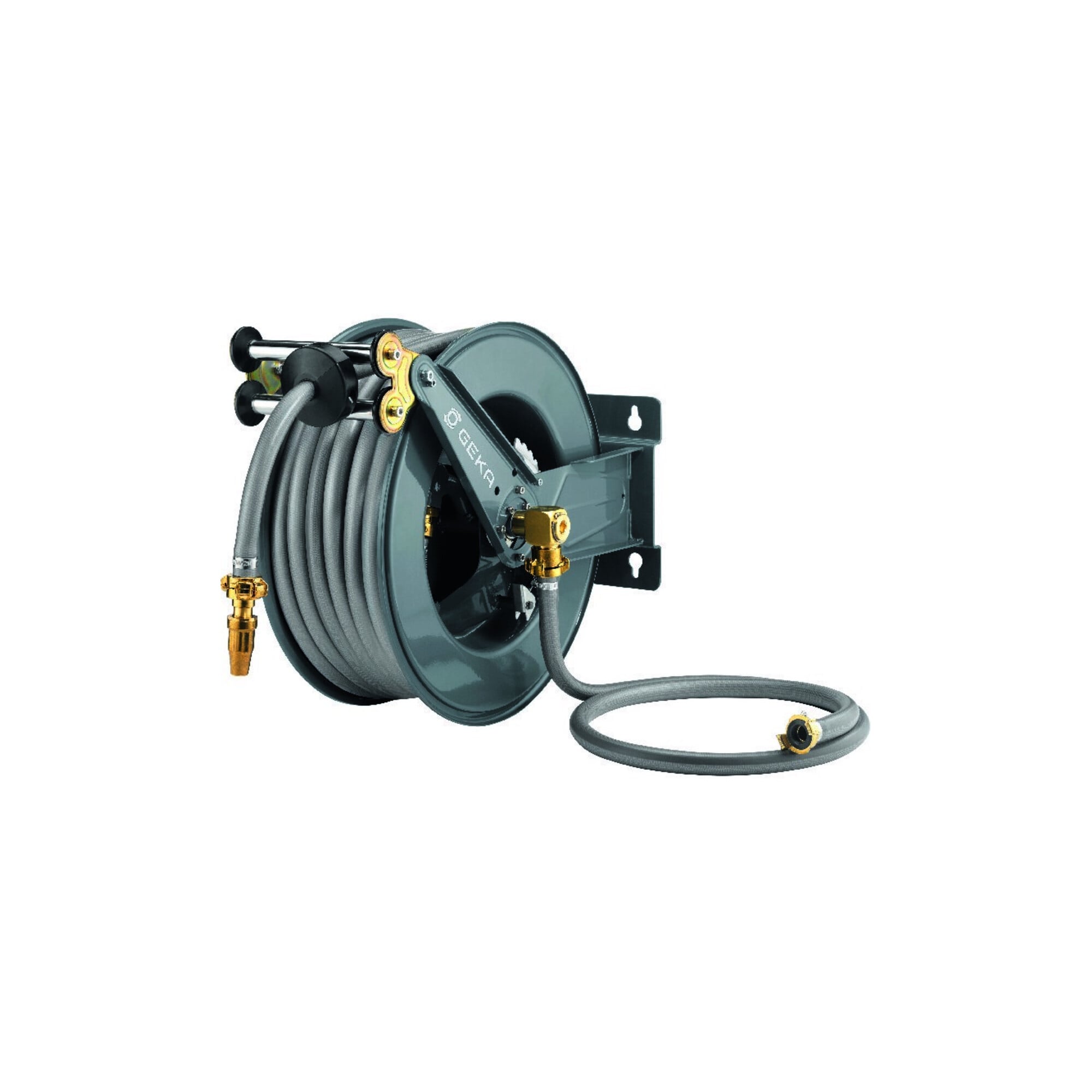 Schlauchaufroller PA30SK f.Wasser L.30m Geh.STA Ausgang G 1 Zoll AG GEKA