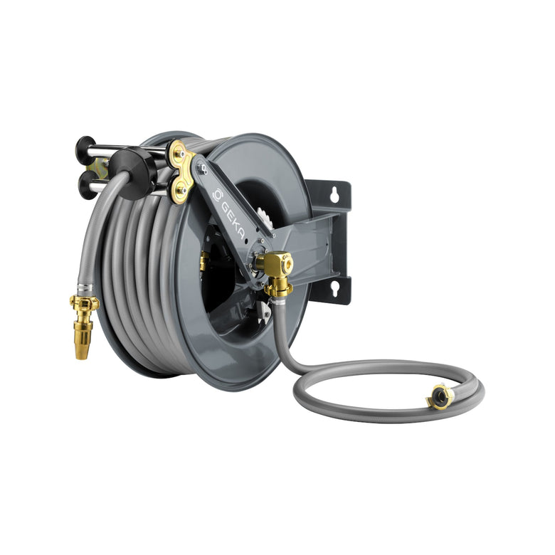 Schlauchaufroller PA30SK f.Wasser L.30m Geh.STA Ausgang G 1 Zoll AG GEKA