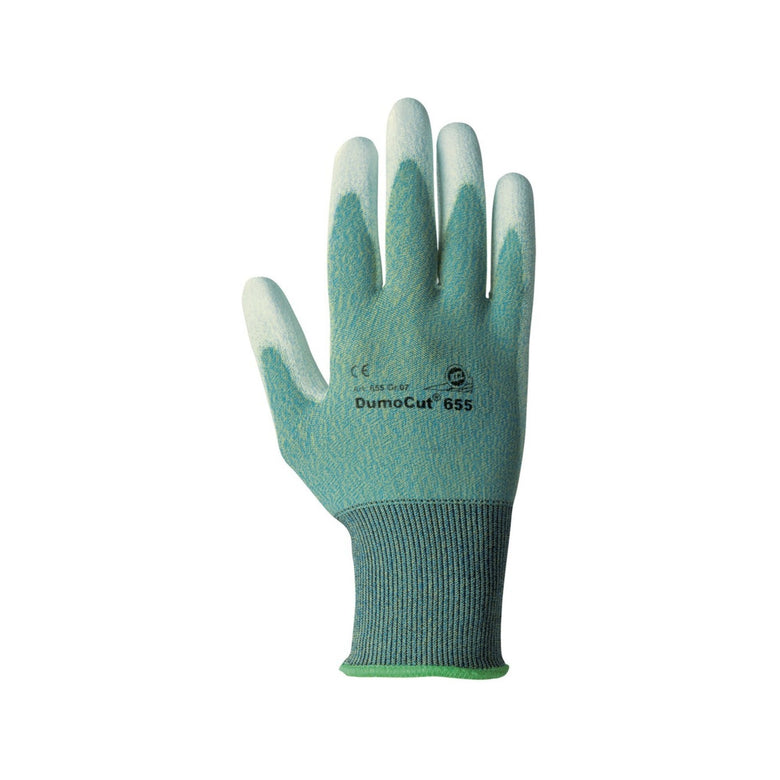 Schnittschutzhandschuhe DumoCut 655 Gr.8 grün-blau/weiß EN 388 PSA II 10 PA 10